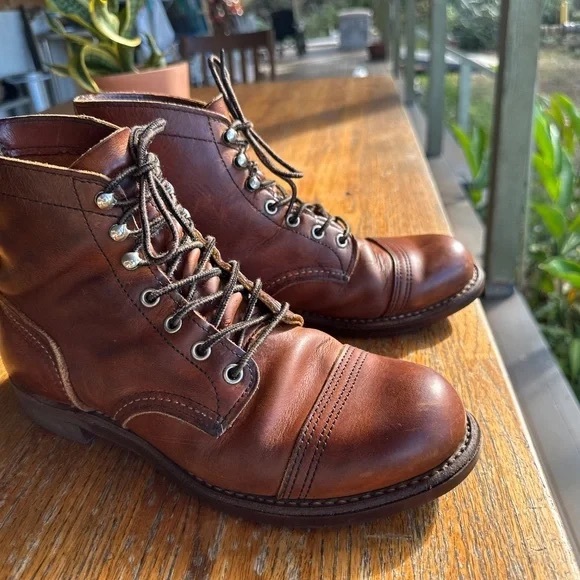 Men’s Red Wing Iron Ranger Leather Boots, Size 7.5D - Picture 2 of 10